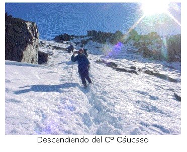 Cuadro de texto:  
Descendiendo del C� C�ucaso
